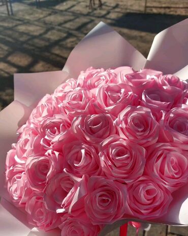 Süni güllər: Solmayan gül buketləri sifarişlə hazırlanır.Həm lentdən,həm sabun — 6