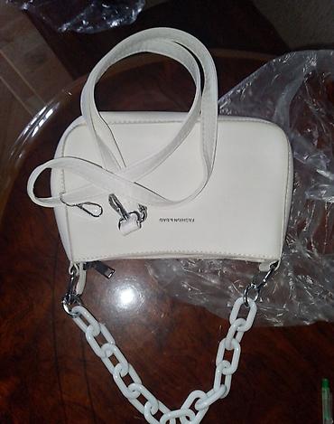 mango canta: Ağ rəngli “FASHION & BAG” qadın çantası - Stil: Mini/çiyin — 4