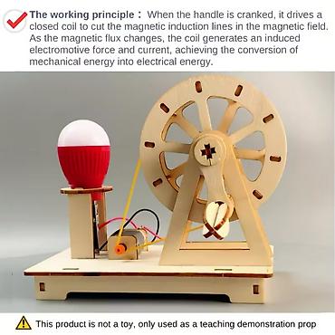 taxta oyuncaq: Əl ilə fırladılan generator – tədris və nümayiş modeli Məhsul — 1