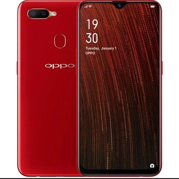 телефоны ми: Oppo A5s (AX5s), Б/у, 32 ГБ, цвет - Красный, 2 SIM