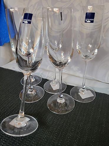 set za slatko: Case nove za vino,kristal Leonardo Nemacka iz 2000ih.god. Nemacke — 7