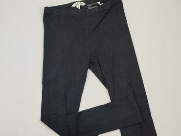 czarne legginsy prazkowane: Legginsy dziecięce, H&M, 3-4 lat, 140, stan - Dobry