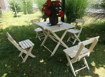 posuda za kasicice: Table for garden, Wood, color - Beige, New