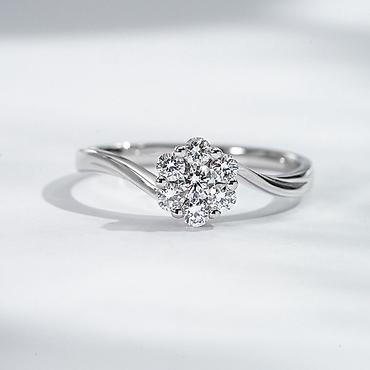 Украшения с бриллиантами: 💍 Кольцо из белого золота 750 пробы с лабораторными бриллиантами ✨ — 2