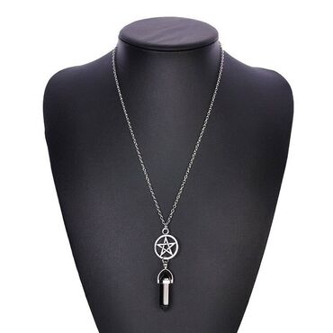 цепочка мужской: Модное ожерелье с двумя подвесками в виде пентаграммы звезды +