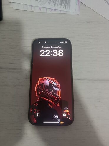 телефоны айфон 14: IPhone 14 Pro, Колдонулган, 256 ГБ, Кара, Заряддоочу түзүлүш, Коргоочу айнек, Каптама, 83 %