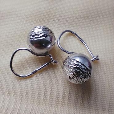 Серебряные серьги, Проба 925, Без вставки, Женские, Новый