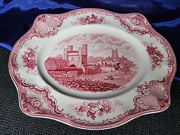 Ostali antikviteti: Servirni tanjir 1930g+ Johnson Brothers Old Britain Castels,Engleska — 12