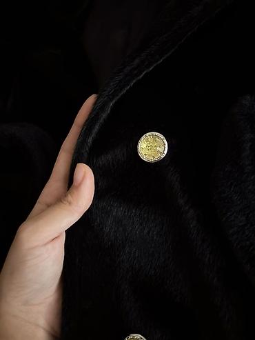 Верхняя одежда: Qara rəngli uşaq üçün kapüşonlu xəz görünümlü palto(36 -s) - Rəng — 2