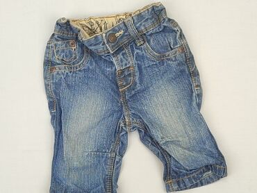 spódniczki jeans: Denim pants, Next, 0-3 months, condition - Good