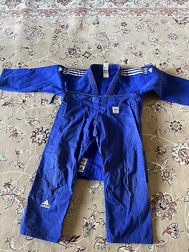 коленный: Кимоно для дзюдо Adidas, синее - Комплект: куртка и штаны. - Цвет — 3