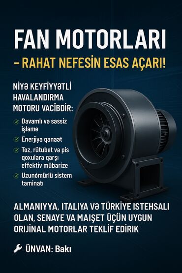 Havalandırma sistemləri: 🔧 MÜASİR HAVALANDIRMA MOTORLARI – SƏSİZ GÜC, DAİMİ TƏZƏ HAVA! 🔧 — 30