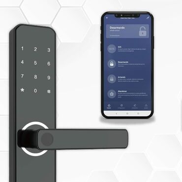 Дверные замки: ZKTeco ML100 – Wi‑Fi ilə işləyən barmaq izi smart qapı kilidi (Avropa