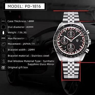 Ručni satovi: PAGANI DESIGN PD-1816 - 40mm - Crna / Crvena PAGANI DESIGN PD-1816 - — 7