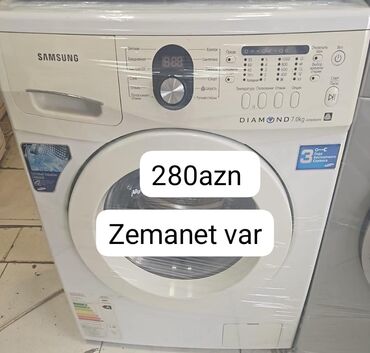 Paltaryuyan maşınlar: Paltaryuyan maşın Samsung, 7 kq, İşlənmiş, Avtomat, Ünvandan götürmə, Ödənişli çatdırılma