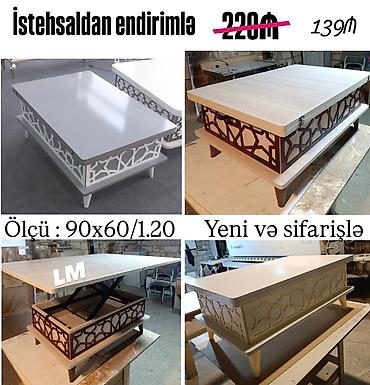 Transformer jurnal masalar. Ölçü: 90*60 bağlı vəziyyətdə H38 90*120