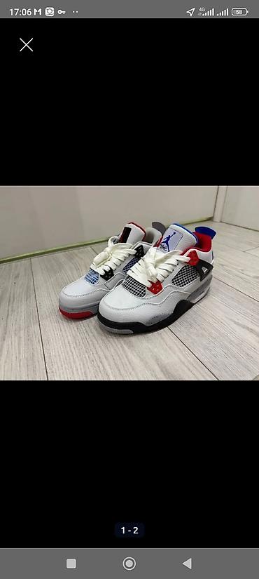 жорданы 4: Мужские кроссовки, 37, 38, 40, Air Jordan, Новый, цвет - Белый, Бесплатная доставка — 2