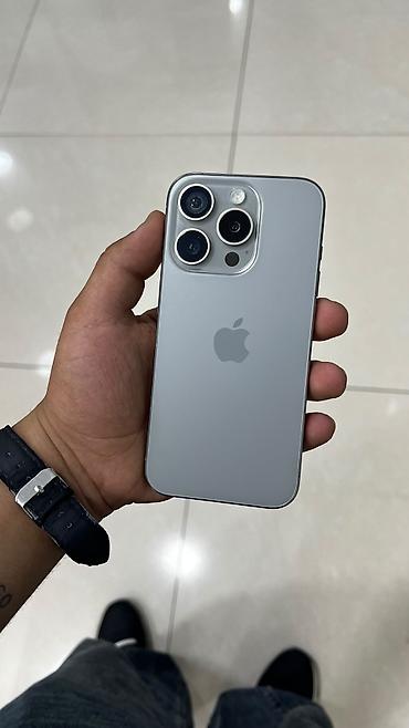 IPhone 15 Pro, 128 GB, Natural Titanium, Face ID lalafo.az -da IPhone 15 Pro, 128 GB, Natural Titanium, Face ID