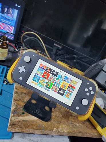 диски с играми: Nintendo switch lite чипованный(прошитый) 32гб+128gb, установлено 20