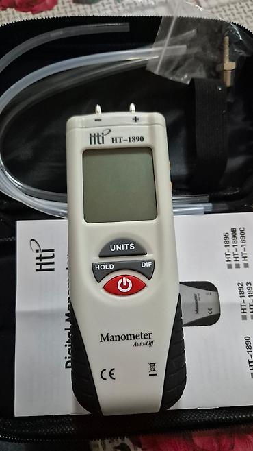 manometr: HTI HT-1890 Rəqəmsal Manometr Xüsusiyyətlər: - Model: HTI HT-1890 - — 1