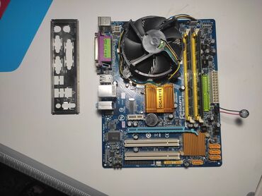 Материнские платы: Материнская плата, Б/у, Gigabyte, LGA775, Micro-ATX, Для ПК