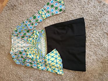 til crveni: Komplet: Zara ženska bluza na preklop i Zara crna mini suknja - — 3