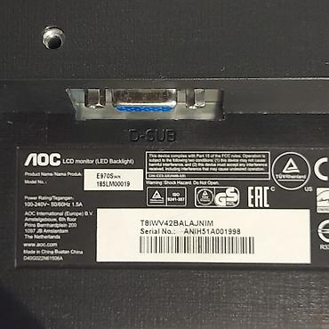 Мониторы: Монитор, AOC, Б/у, LCD, 18" - 19" at lalafo.kg — 21 Мониторы: Монитор, AOC, Б/у, LCD, 18" - 19" — 21