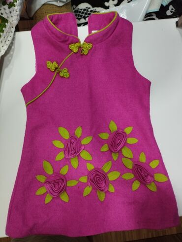 китайское платье: Детское платье, цвет - Розовый, Б/у