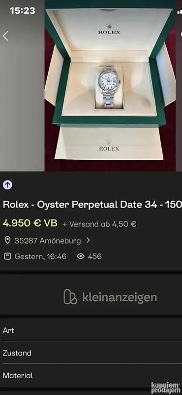 Ručni satovi: Original Rolex - Oyster Perpetual Date yust Automatic rezerva je — 9