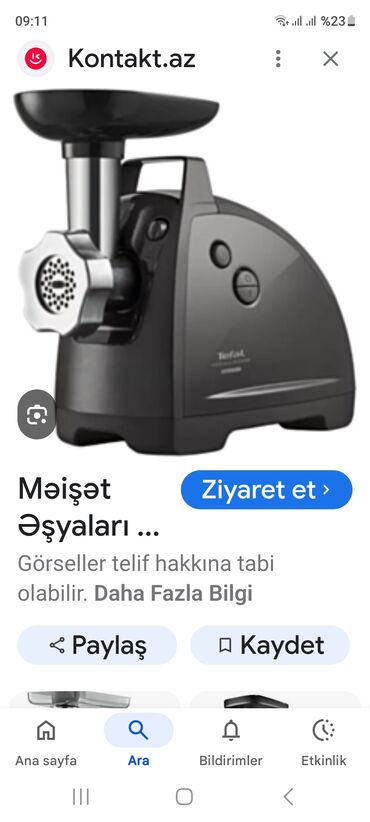 Yemək hazırlamaq üçün texnika: Ət çəkən maşın Tefal, Revers ilə