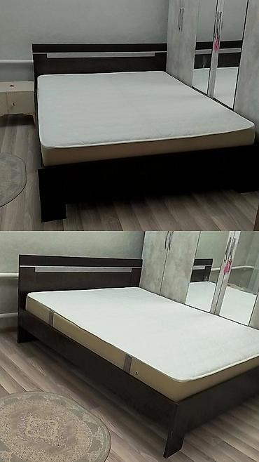 study table: Комплект мебели для дома: 1) Двуспальная кровать с матрасом - Размер — 1
