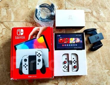 детские приставки nintendo switch online: Свитч олед, почти новый, полный комплект! внутри есть игры такие как