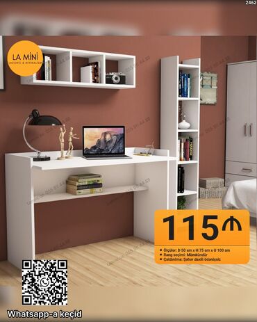 стол для переговоров овальный: LA MiNi – Laconic & Minimalism Ağ rəngdə funksional iş masası və