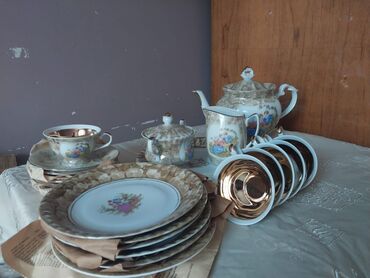 Çay dəstləri və servizlər: Çay dəsti, rəng - Qızılı, Farfor — 3