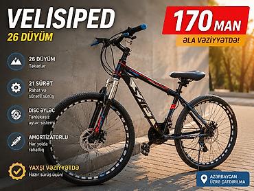 gurcustan velosiped bazari: Velosiped – 26 düym - Təkərlər: 26 düym - Sürətlər: 21 sürət – rahat — 1