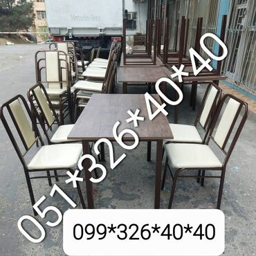 Masa və oturacaq dəstləri: Mətbəx üçün, Yeni, Açılmayan, Kvadrat masa, 4 stul — 23