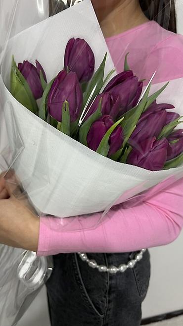 Букеты из живых цветов: Букет тюльпанов “Микс” - Состав: тюльпаны премиум-класса в яркой — 5