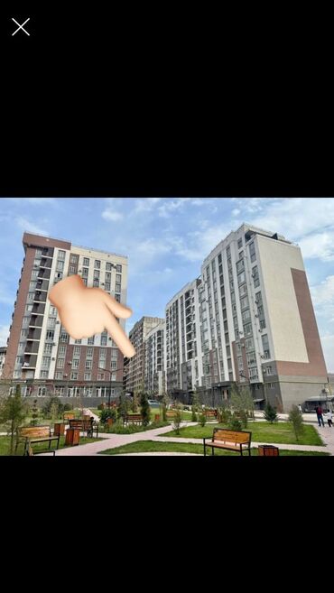 квартиры в районе пишпек: 1 комната, 43 м², Элитка, 9 этаж, ПСО (под самоотделку)