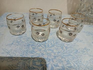 rakı stəkanı: Rümkalar, rəng - Qızılı, Şüşə, 6 ədədli dəst — 1