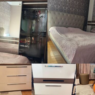 Divan və kreslo dəstləri: İkinəfərlik çarpayı, Dolab, Termo, 2 tumba, İşlənmiş