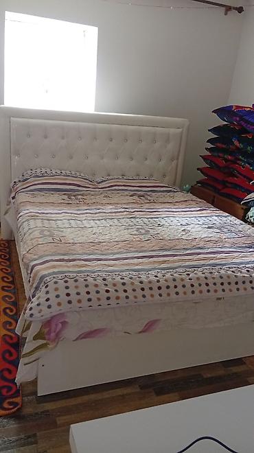 чаян фото: 🛏️ Эки кишилик керебет матрасы менен сатылат Кооз, ак түстөгү жумшак — 1