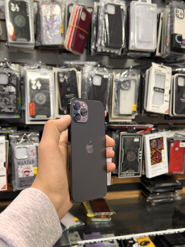 телефон 12 про макс: IPhone 12 Pro, Колдонулган, 128 ГБ, Black Titanium, Коргоочу айнек, Каптама, 69 %