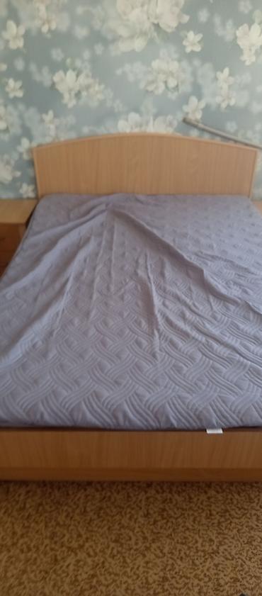 Продаю спальную кровать с матрасом, б.у., размер: Длина 2 метра at lalafo.kg Продаю спальную кровать с матрасом, б.у., размер: Длина 2 метра