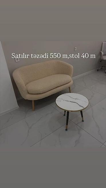 ucuz stullar: Satılır: ofis/mebel dəsti (ağ rəng, minimal dizayn) - Yemək/iş stolu — 8