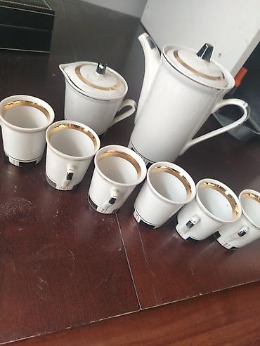 samovar altı podnos: Çay dəsti, rəng - Ağ, Farfor, SSRİ — 1