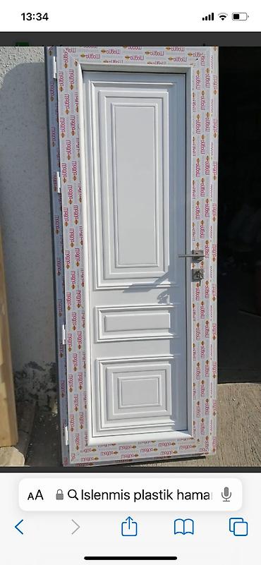 plastic qapi: Yeni Plastik qapı 80x200 sm Zamok və çərçivə ilə, Zəmanətli, Pulsuz quraşdırma, Ödənişli çatdırılma, Rayonlara çatdırılma — 10