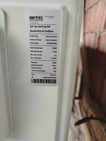 Kondisionerlər: Riffel split tipli divara montaj olunan kondisioner (heat-pump) — 2