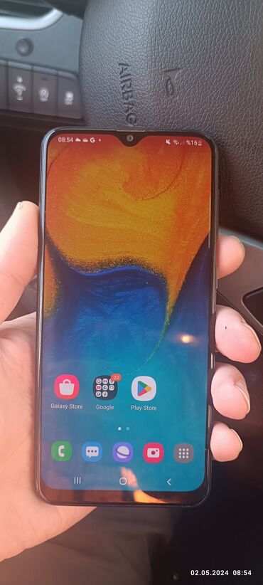 телефон флай с отпечатком пальца: Samsung A20, 32 ГБ, цвет - Черный, Сенсорный, Отпечаток пальца, Две SIM карты