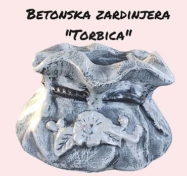 igraonica za bebe: Betonska žardinjera „Torbica” - Dekorativna žardinjera u obliku — 1