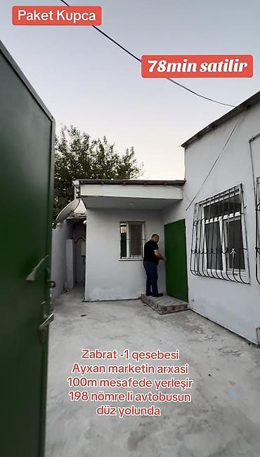 Həyət evləri və villaların satışı: Zabrat 1 qəsəbəsində, Ayxan marketin arxasında yerləşən paket kupçalı — 1